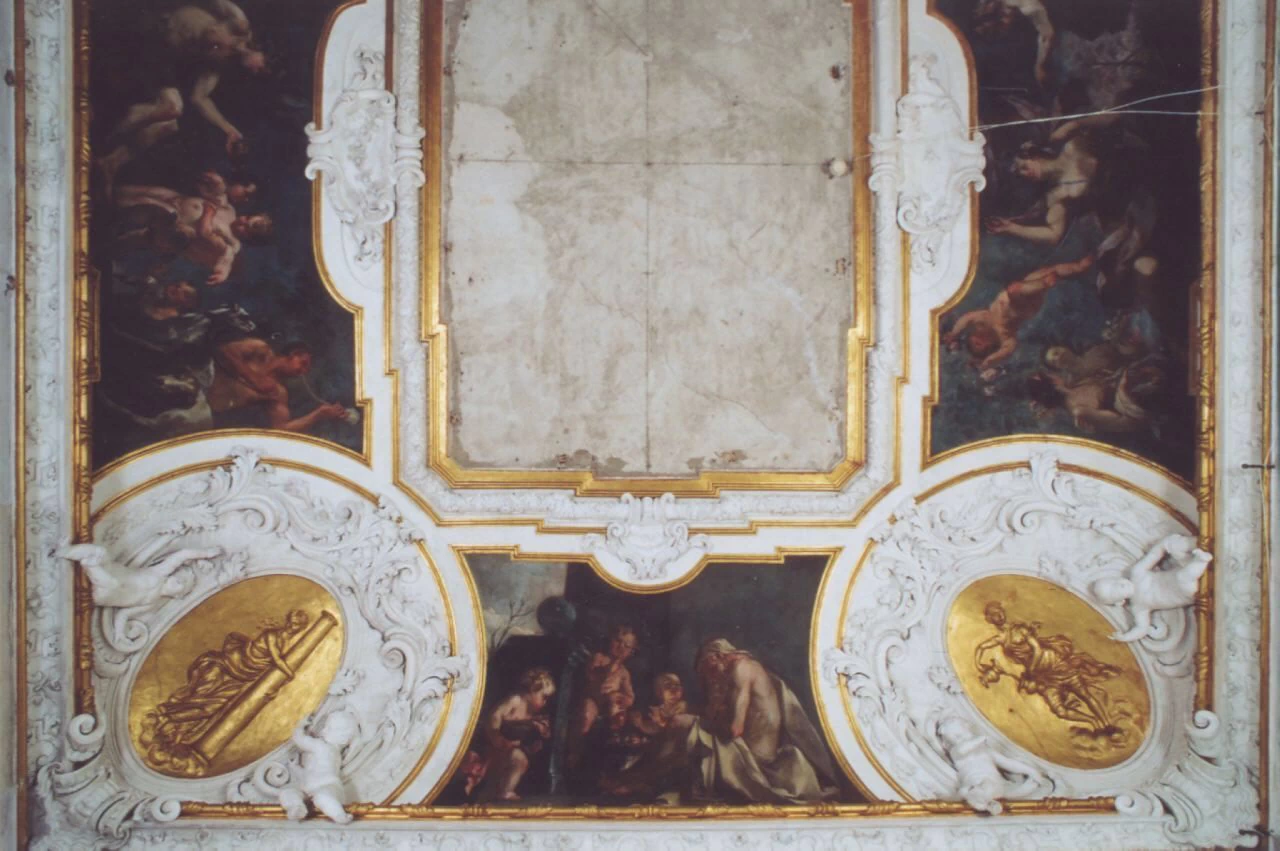 Il carro di Aurora guidato da Apollo, le quattro stagioni e le quattro virtù cardinali - Villa de